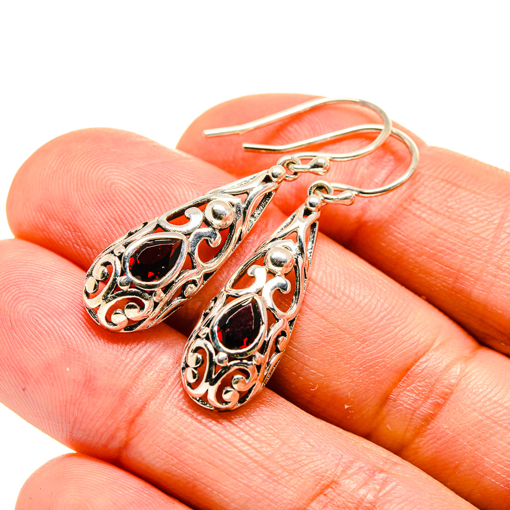 Garnet Earrings handcrafted by Ana Silver Co - EARR413313