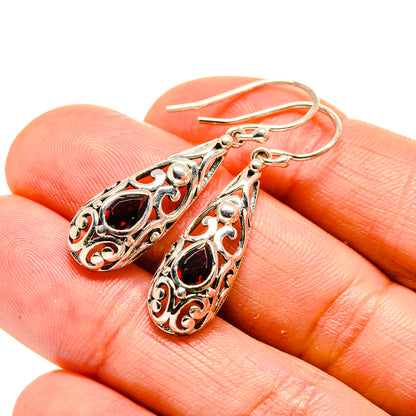 Garnet Earrings handcrafted by Ana Silver Co - EARR413313