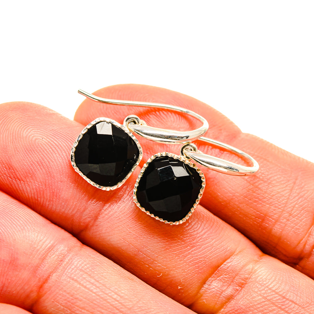 Black Onyx Earrings handcrafted by Ana Silver Co - EARR413316