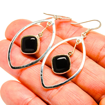 Black Onyx Earrings handcrafted by Ana Silver Co - EARR413322