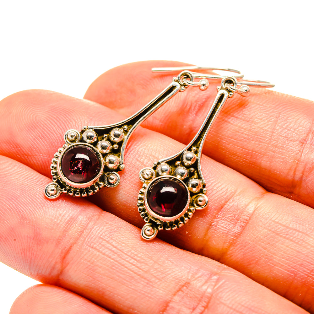 Garnet Earrings handcrafted by Ana Silver Co - EARR413330