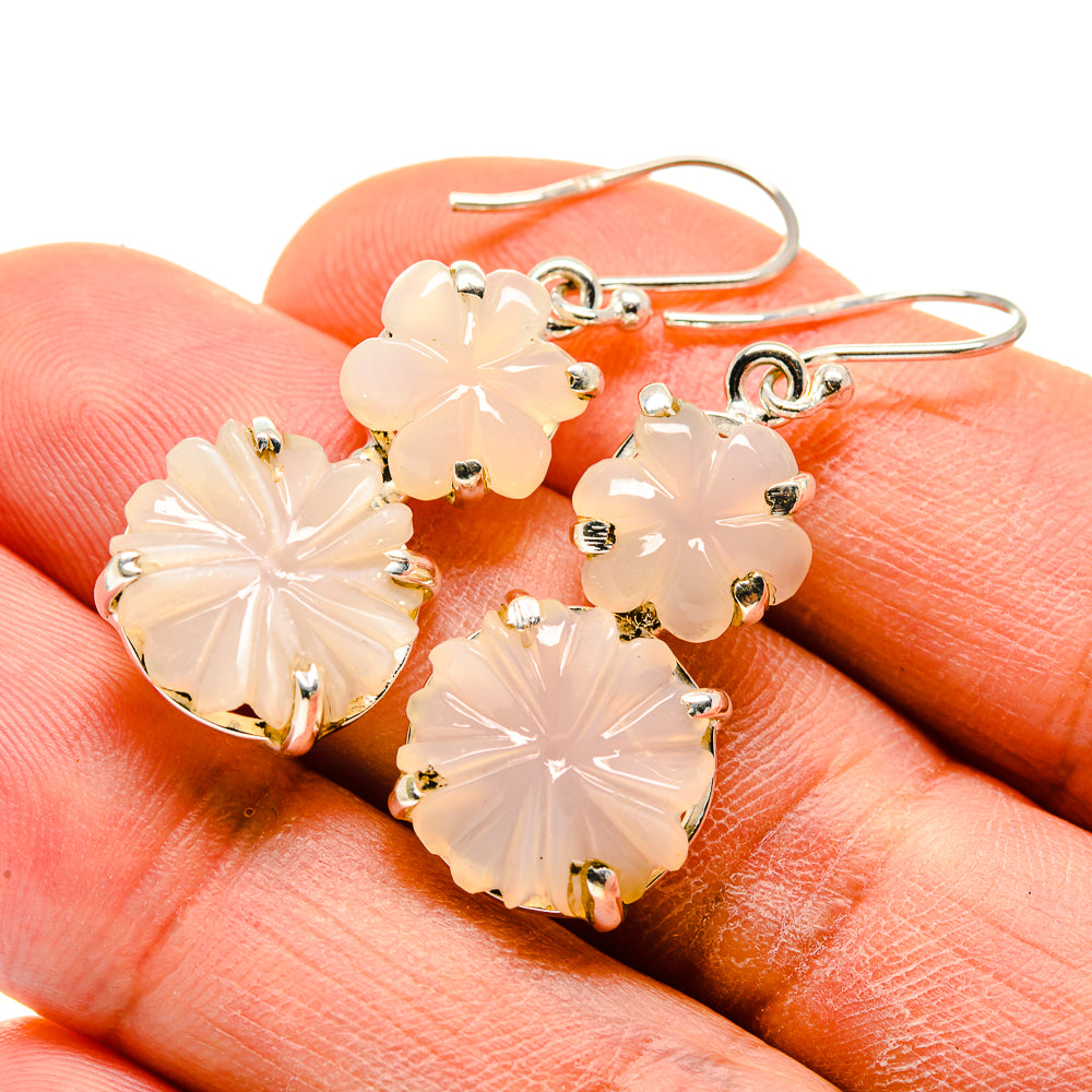 Rainbow Moonstone Earrings handcrafted by Ana Silver Co - EARR413359