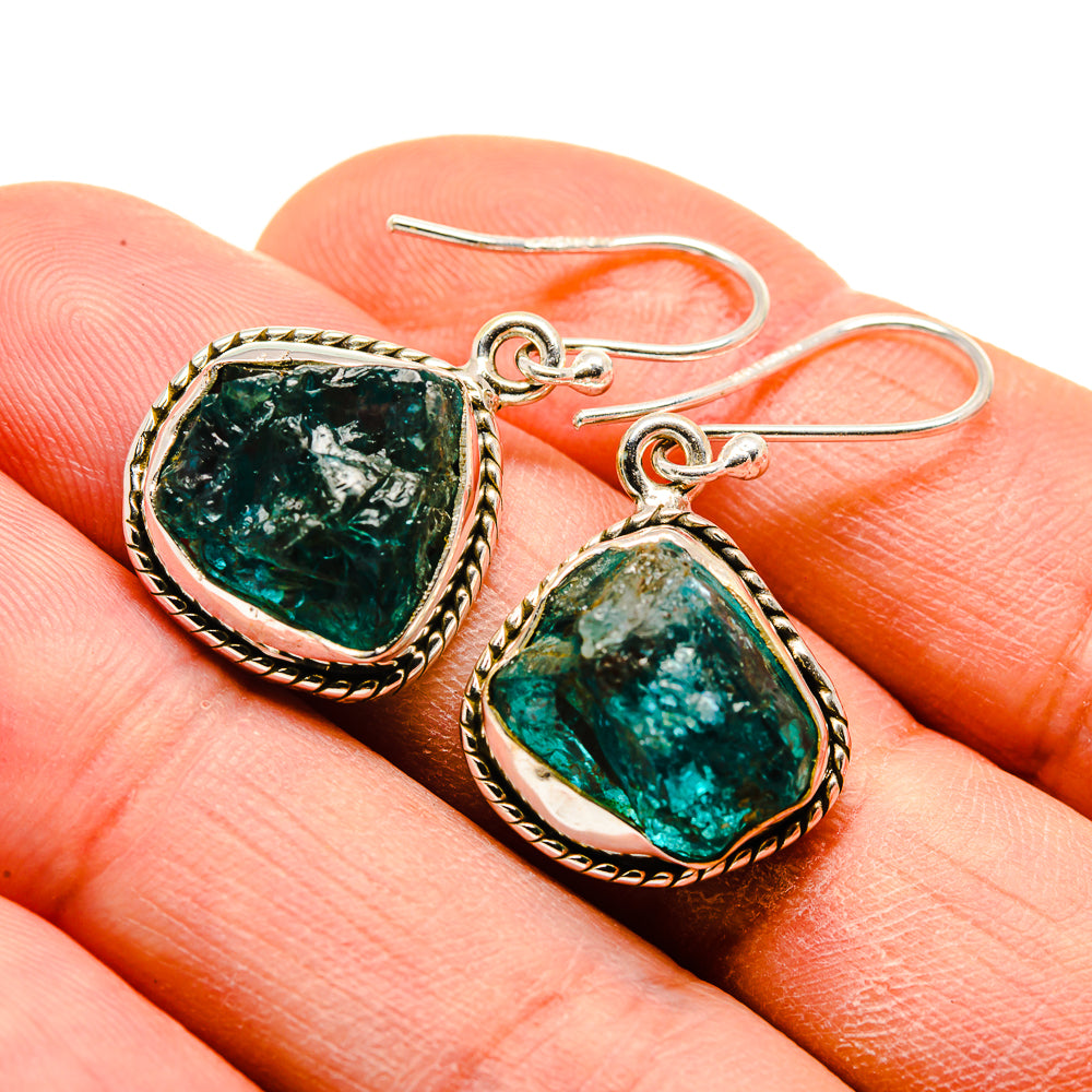 Green Fluorite Earrings handcrafted by Ana Silver Co - EARR413388