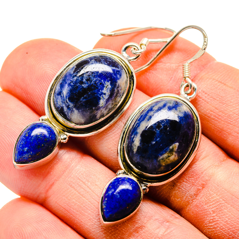 Sodalite Earrings handcrafted by Ana Silver Co - EARR413396