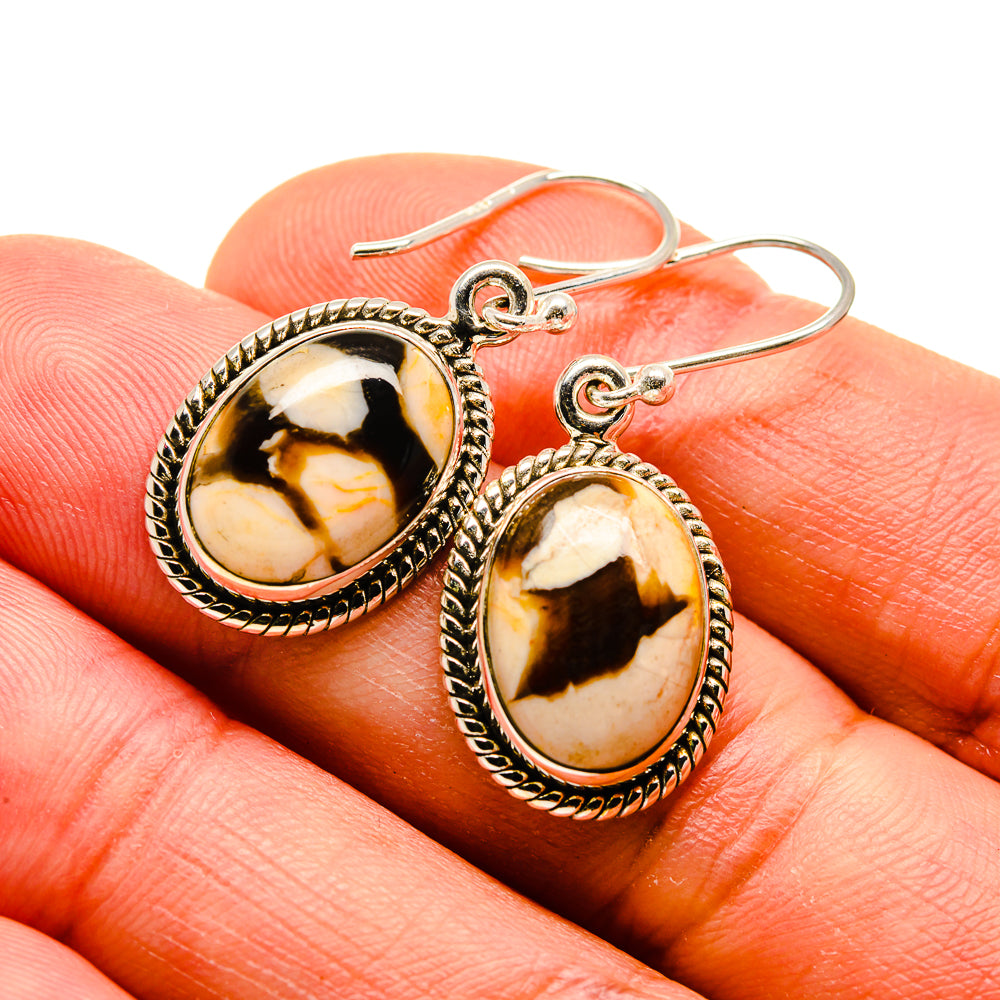 Peanut Wood Jasper Earrings handcrafted by Ana Silver Co - EARR413398