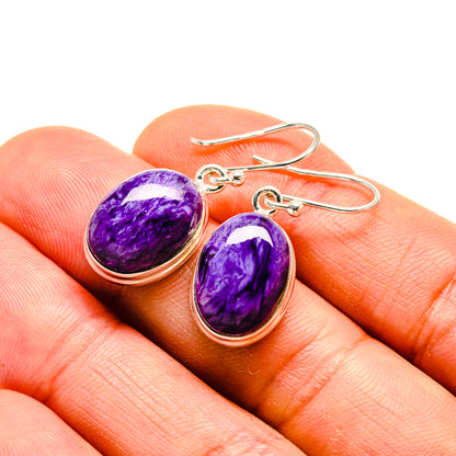 Charoite Earrings handcrafted by Ana Silver Co - EARR413411