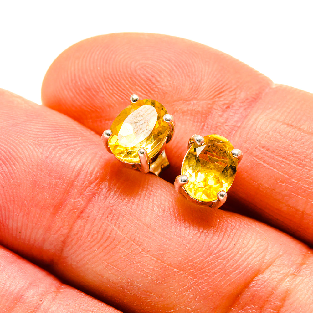 Citrine Earrings handcrafted by Ana Silver Co - EARR413422