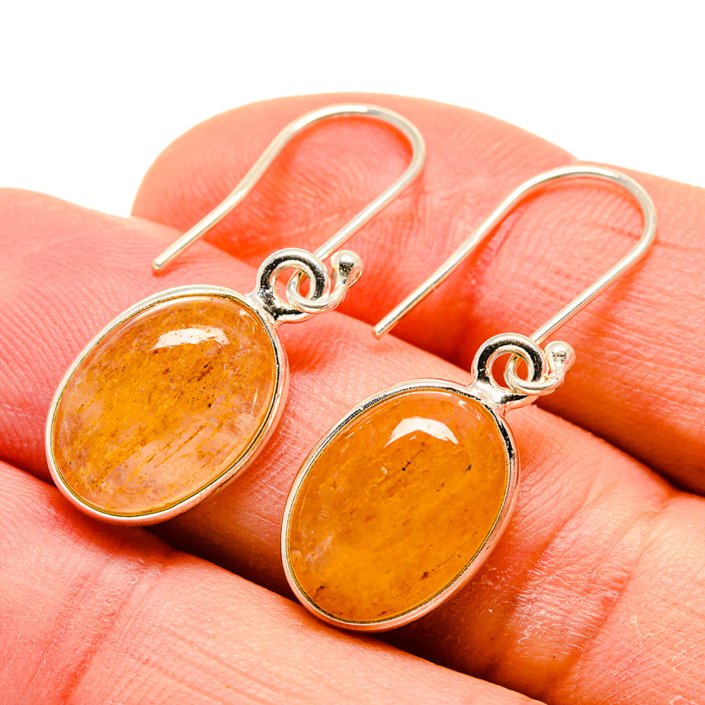 Rutilated Quartz Earrings handcrafted by Ana Silver Co - EARR413428