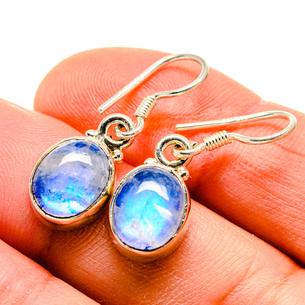 Rainbow Moonstone Earrings handcrafted by Ana Silver Co - EARR413434