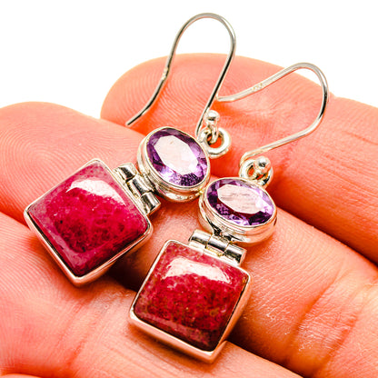 Thulite Earrings handcrafted by Ana Silver Co - EARR413442