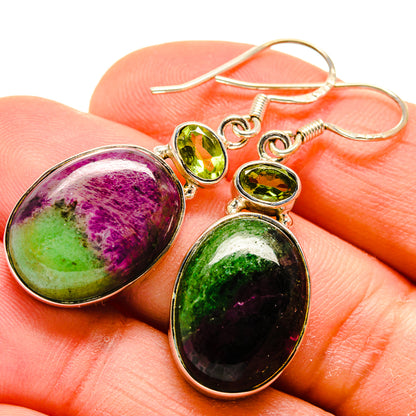 Ruby Zoisite Earrings handcrafted by Ana Silver Co - EARR413446