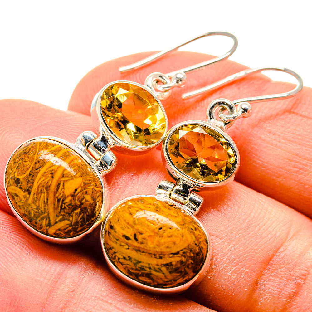 Chert Breccia Earrings handcrafted by Ana Silver Co - EARR413449