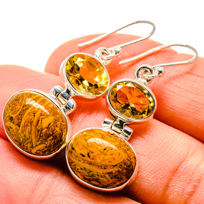 Chert Breccia Earrings handcrafted by Ana Silver Co - EARR413449