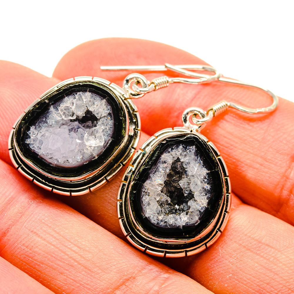 Coconut Geode Slice Earrings handcrafted by Ana Silver Co - EARR413452