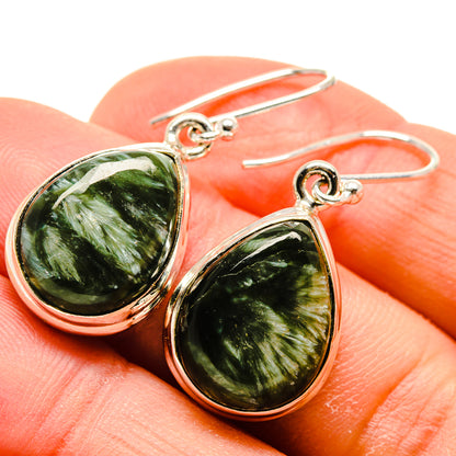 Seraphinite Earrings handcrafted by Ana Silver Co - EARR413454