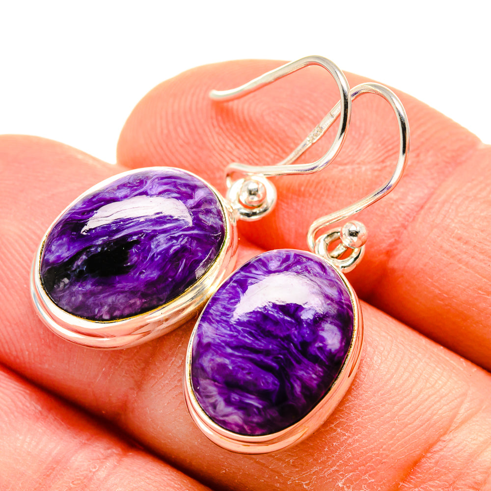 Charoite Earrings handcrafted by Ana Silver Co - EARR413457