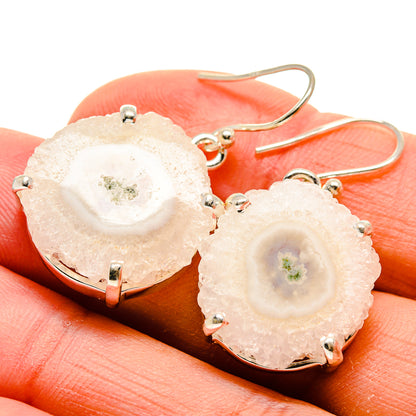 White Solar Quartz Earrings handcrafted by Ana Silver Co - EARR413461