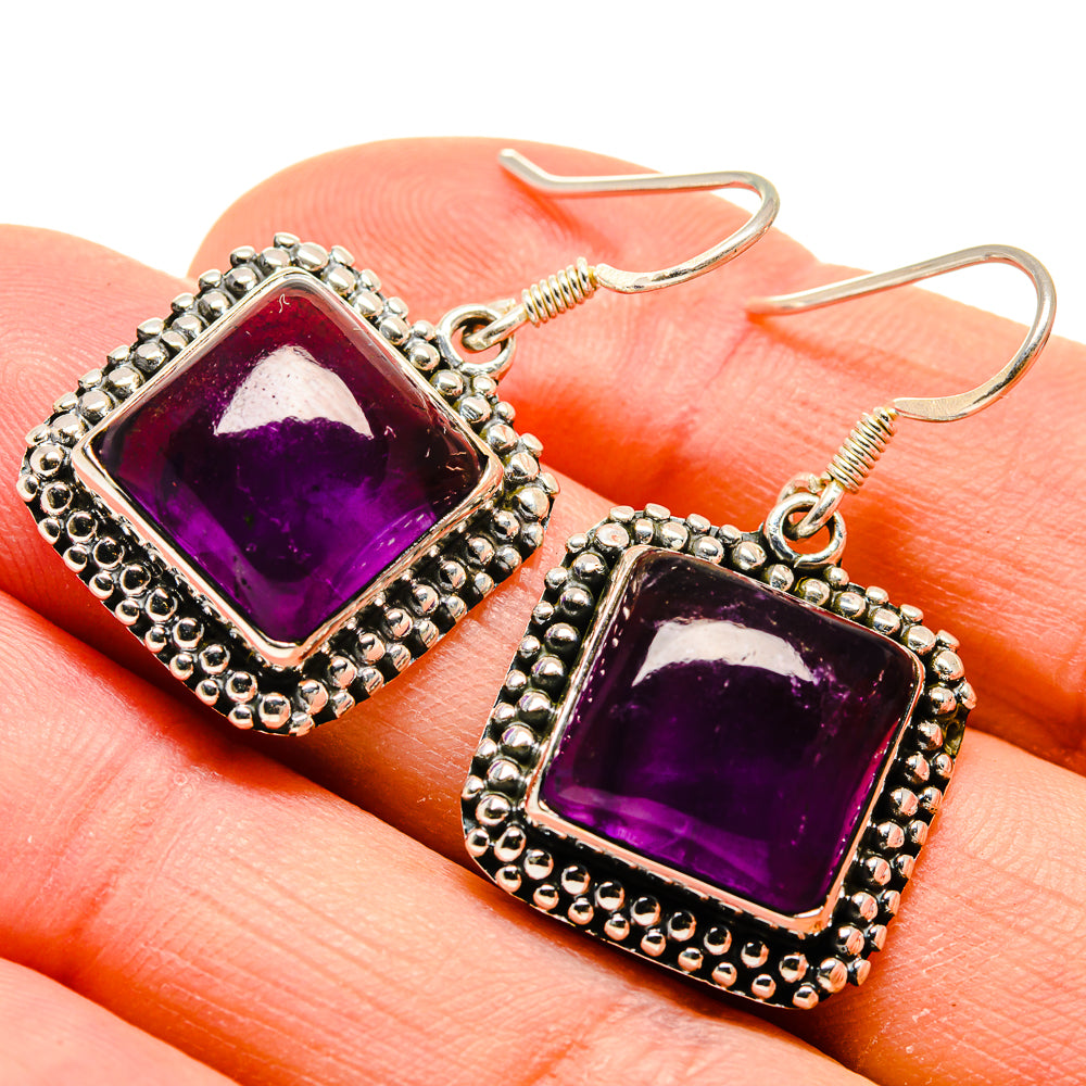 Amethyst Earrings handcrafted by Ana Silver Co - EARR413465