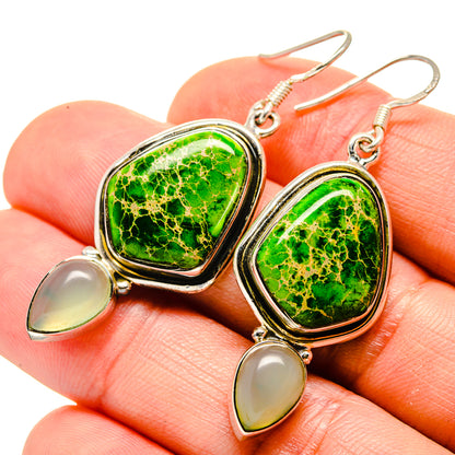 Spider Web Obsidian Earrings handcrafted by Ana Silver Co - EARR413475