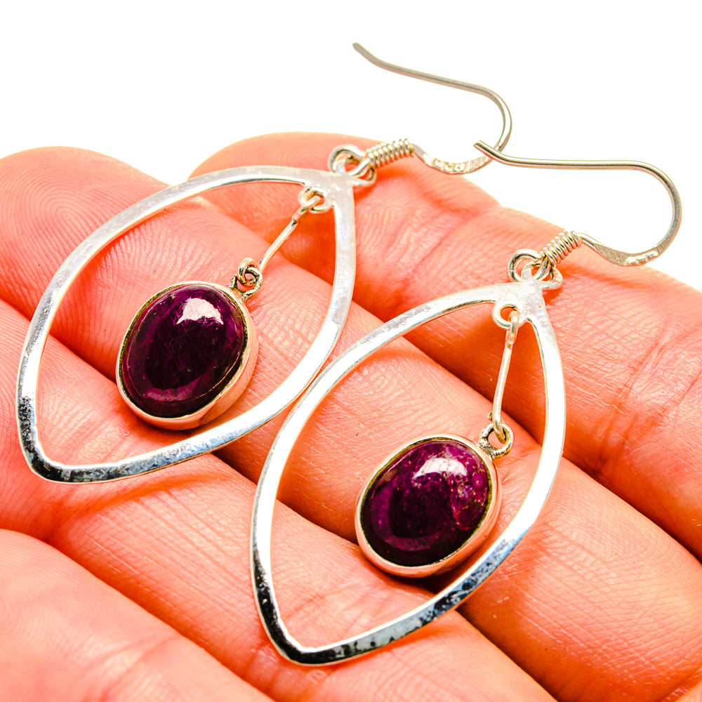 Russian Eudialyte Earrings handcrafted by Ana Silver Co - EARR413476