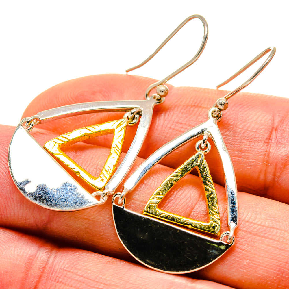 Triangle Earrings handcrafted by Ana Silver Co - EARR413492