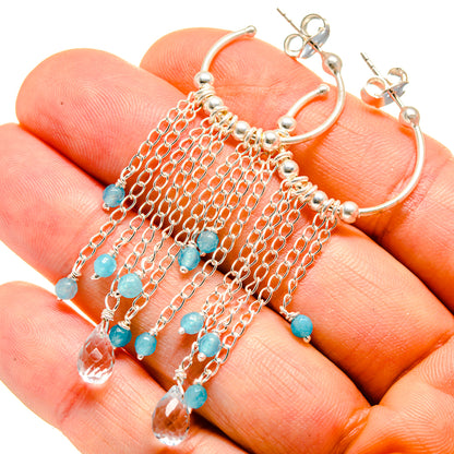 Blue Topaz Earrings handcrafted by Ana Silver Co - EARR413498