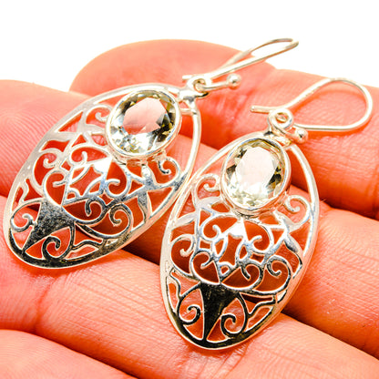 Green Amethyst Earrings handcrafted by Ana Silver Co - EARR413500
