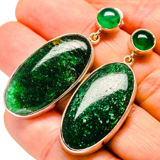 Green Aventurine Earrings handcrafted by Ana Silver Co - EARR413505