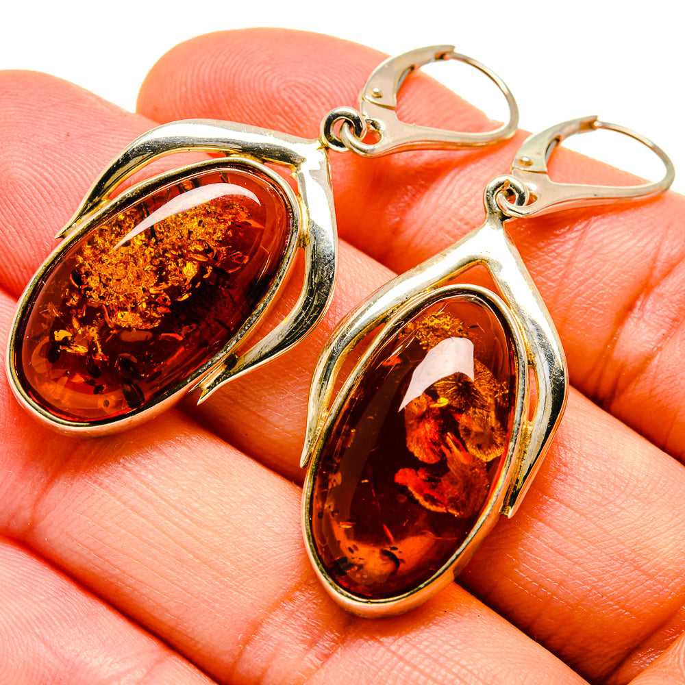 Baltic Amber Earrings handcrafted by Ana Silver Co - EARR413540