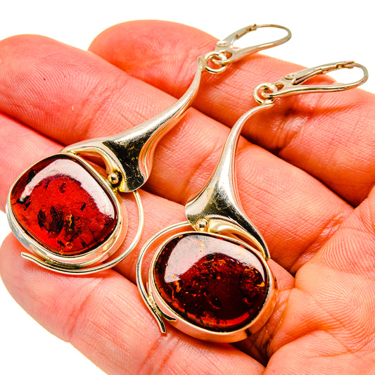 Baltic Amber Earrings handcrafted by Ana Silver Co - EARR413543