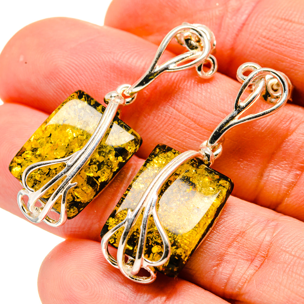 Baltic Amber Earrings handcrafted by Ana Silver Co - EARR413549