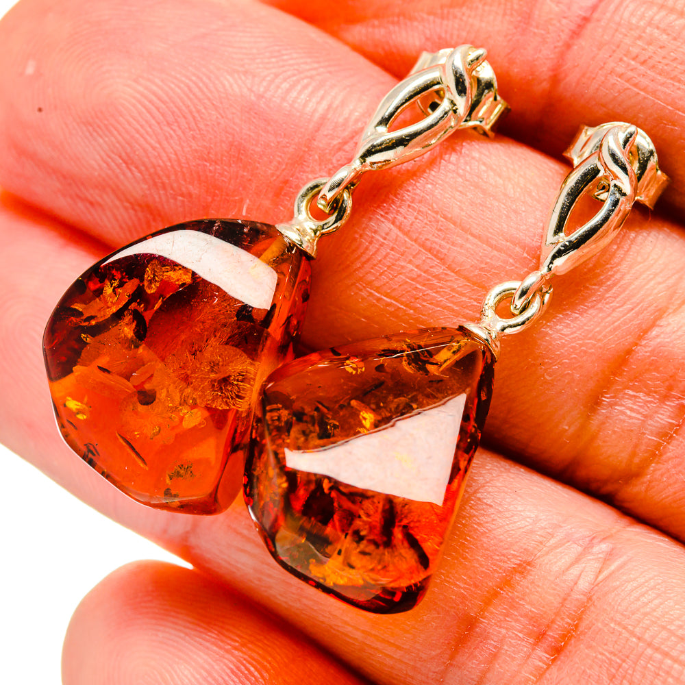 Baltic Amber Earrings handcrafted by Ana Silver Co - EARR413556