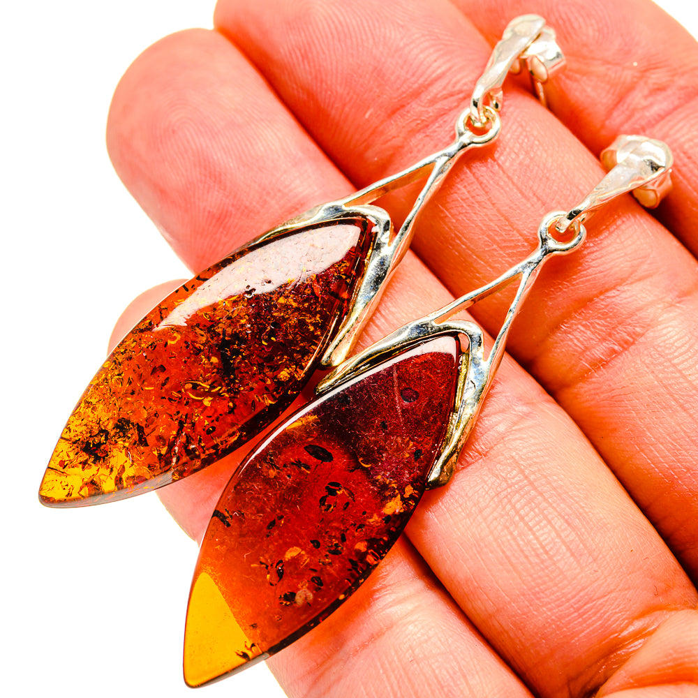 Baltic Amber Earrings handcrafted by Ana Silver Co - EARR413557