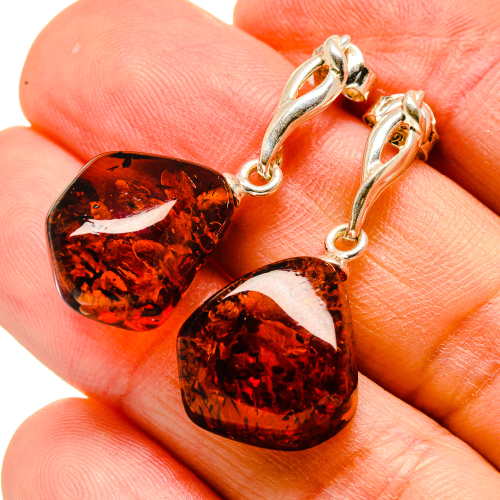 Baltic Amber Earrings handcrafted by Ana Silver Co - EARR413566