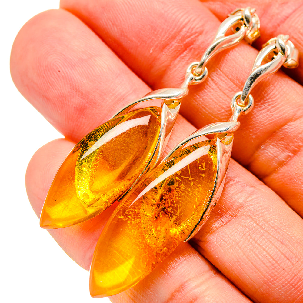 Baltic Amber Earrings handcrafted by Ana Silver Co - EARR413568