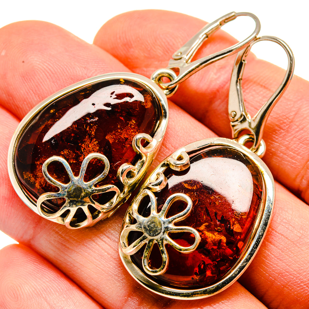 Baltic Amber Earrings handcrafted by Ana Silver Co - EARR413572