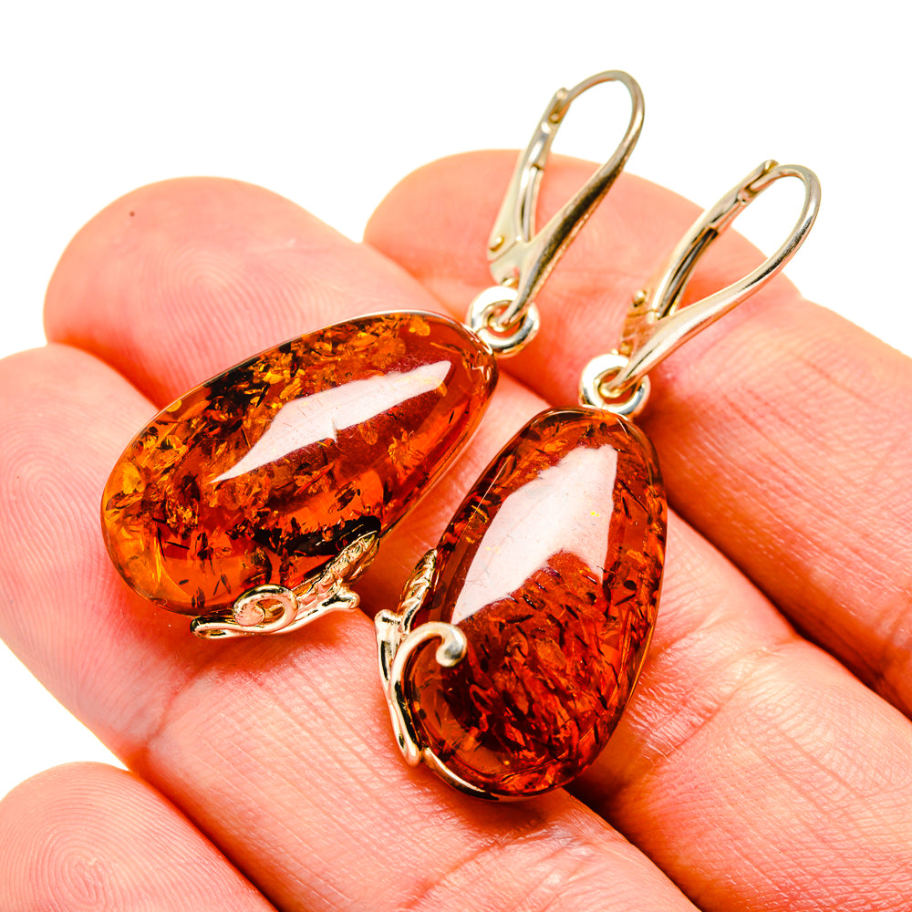 Baltic Amber Earrings handcrafted by Ana Silver Co - EARR413587