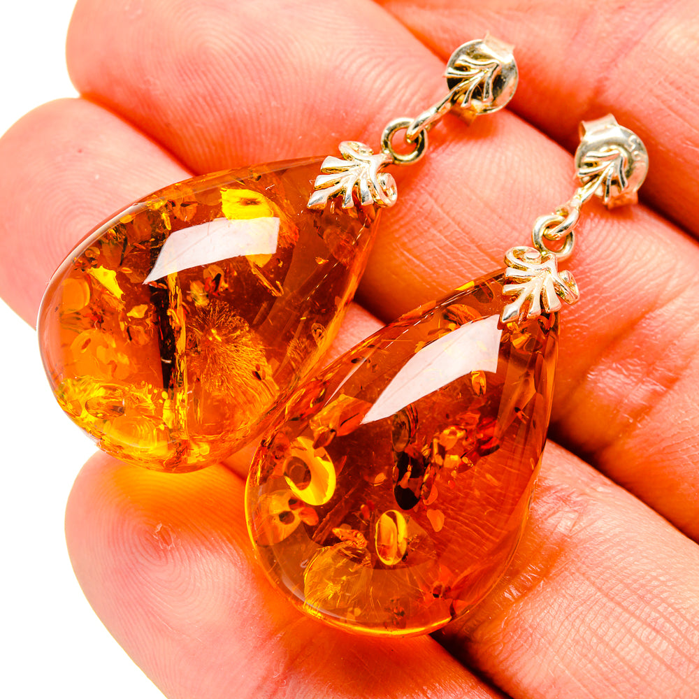 Baltic Amber Earrings handcrafted by Ana Silver Co - EARR413605