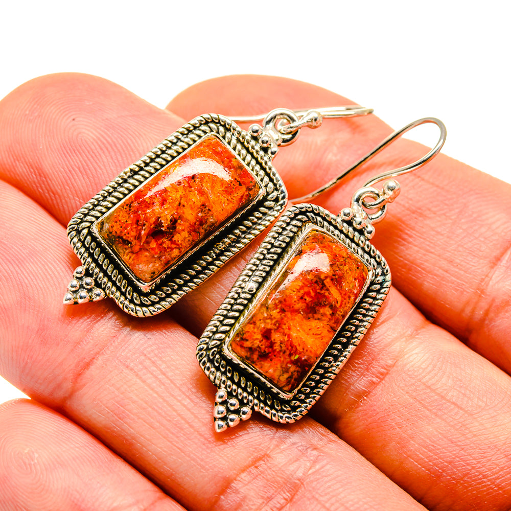 Sponge Coral Earrings handcrafted by Ana Silver Co - EARR413616