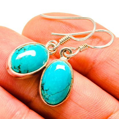 Arizona Turquoise Earrings handcrafted by Ana Silver Co - EARR413617