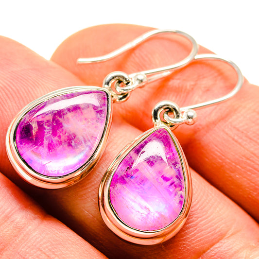 Pink Moonstone Earrings handcrafted by Ana Silver Co - EARR413634