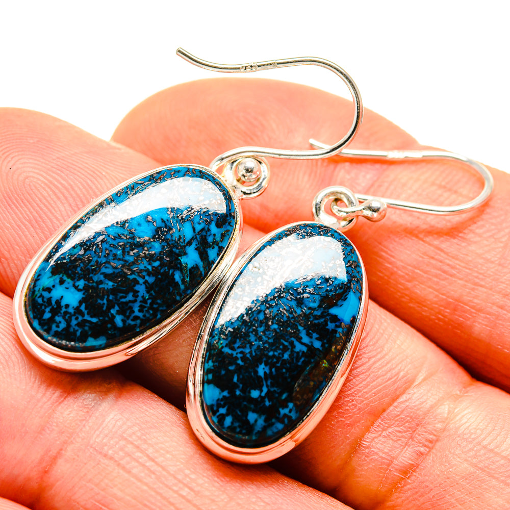 Shattuckite Earrings handcrafted by Ana Silver Co - EARR413635