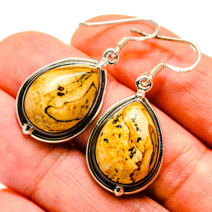 Picture Jasper Earrings handcrafted by Ana Silver Co - EARR413648