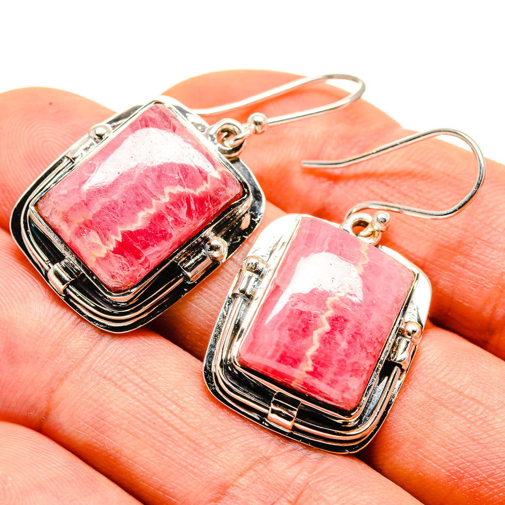 Rhodochrosite Earrings handcrafted by Ana Silver Co - EARR413650