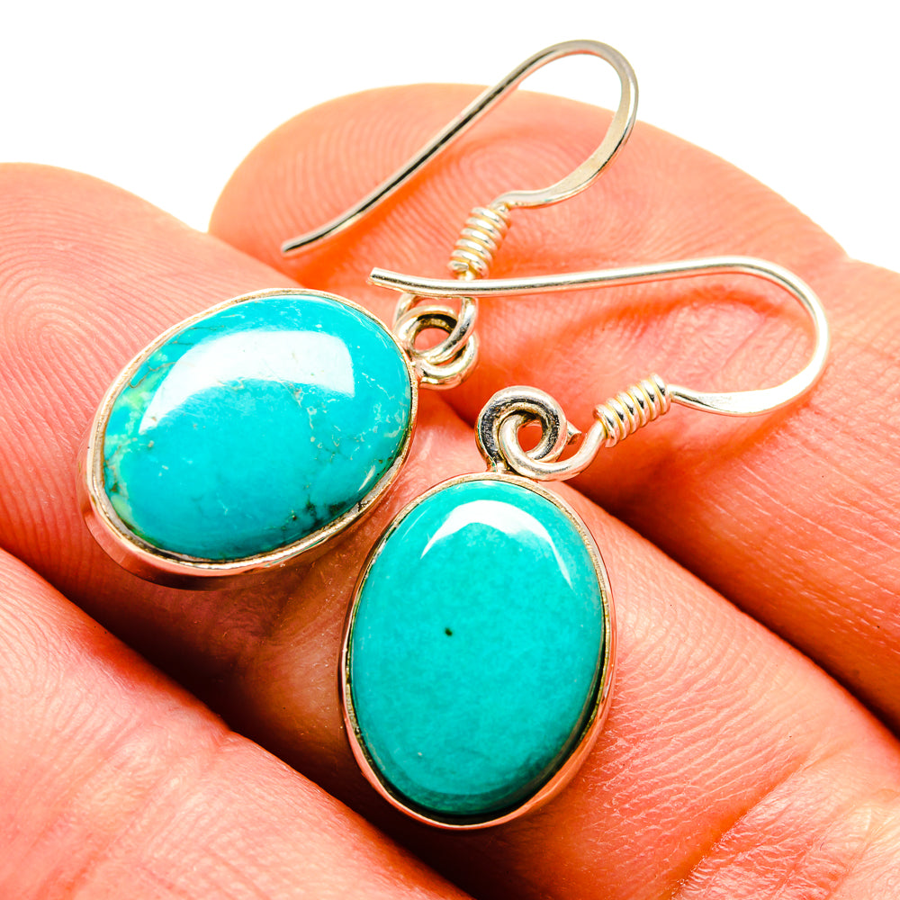 Arizona Turquoise Earrings handcrafted by Ana Silver Co - EARR413659