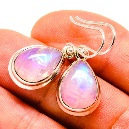 Pink Moonstone Earrings handcrafted by Ana Silver Co - EARR413675