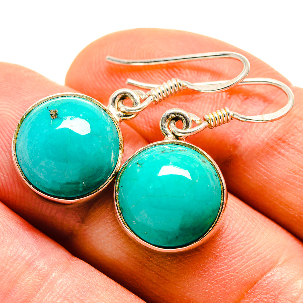 Arizona Turquoise Earrings handcrafted by Ana Silver Co - EARR413681