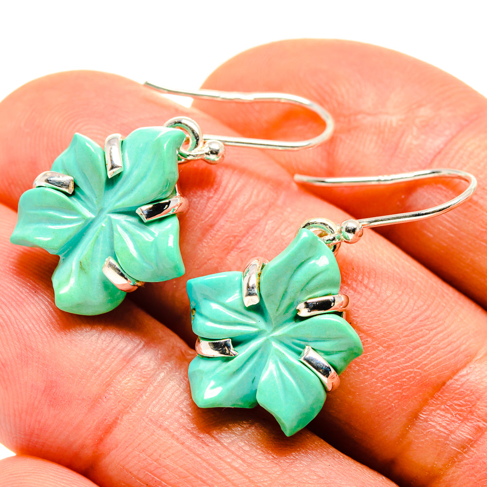 Arizona Turquoise Earrings handcrafted by Ana Silver Co - EARR413684