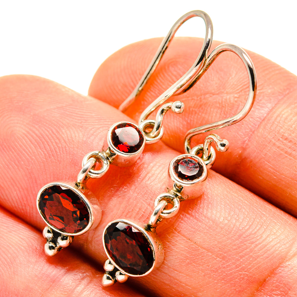 Garnet Earrings handcrafted by Ana Silver Co - EARR413685