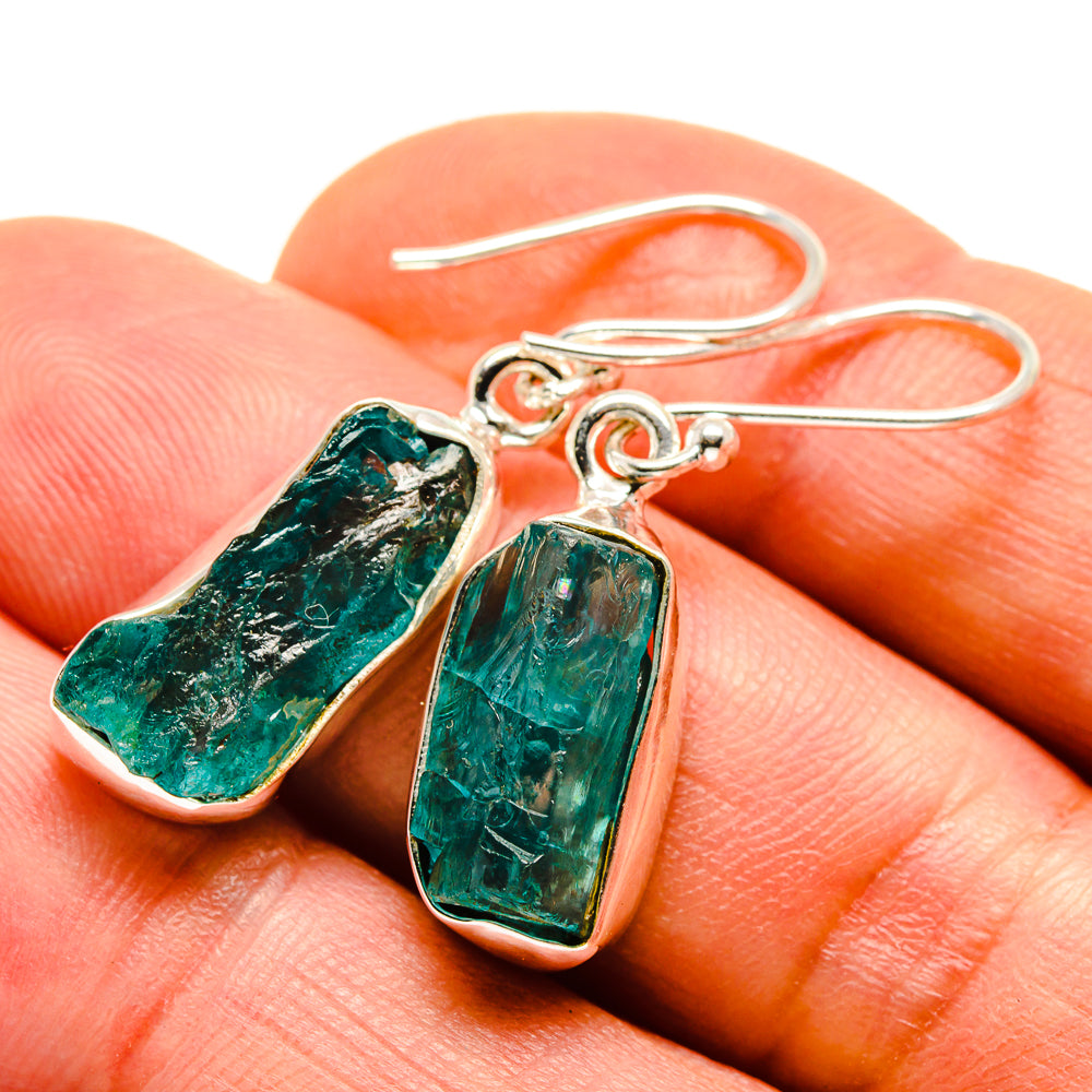 Blue Fluorite Earrings handcrafted by Ana Silver Co - EARR413686